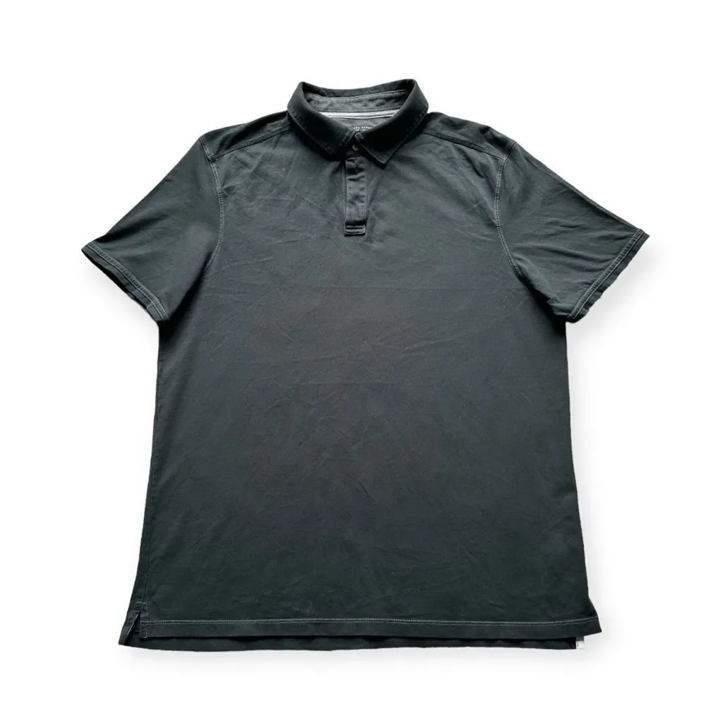 🔃Banana Republic Men’s Black Fitted Pima Cotton Short Sleeve Polo Shirt